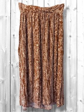 🌼Promesa Brown Printed Maxi Skirt
